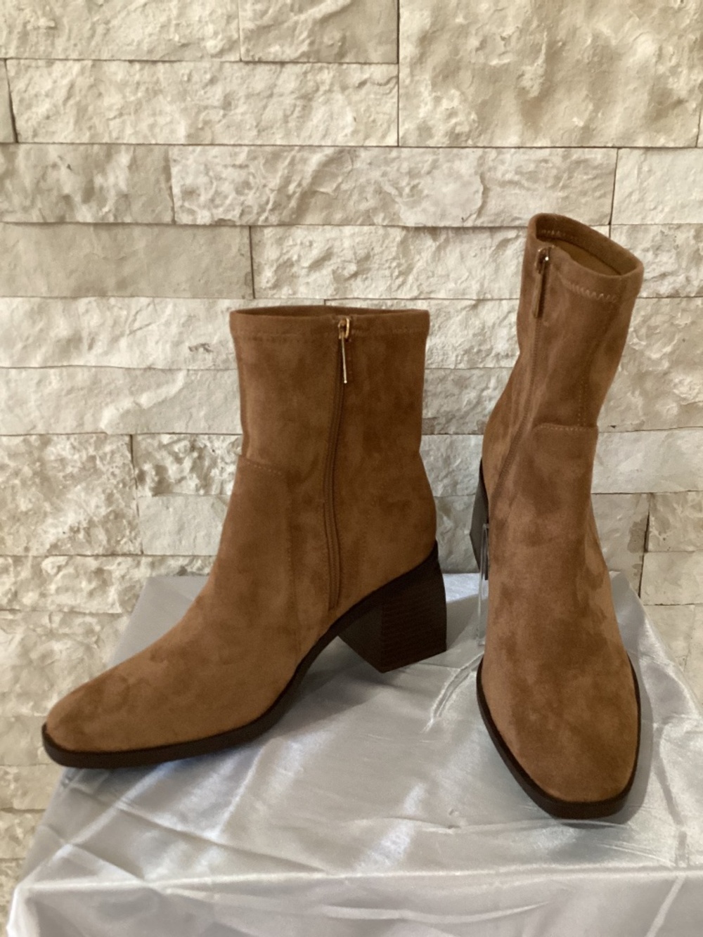 Anne Klein Astrid Faux Suede Booties (NWOT)